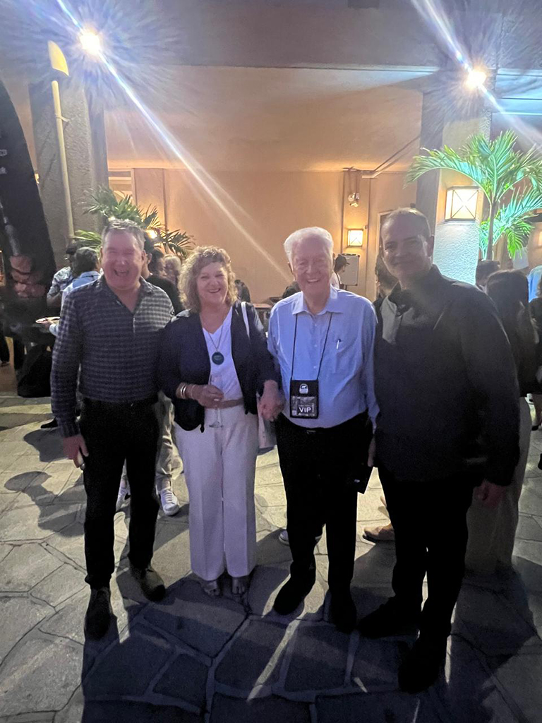 (From left) R. Dan Murrell, senior vice president, Triple J Enterprises Inc.; Julie J. Murrell, wife of Dan; Robert H. Jones, chairman and CEO, Triple J; and James S. Herbert IIII, general manager, Triple J Five Star Wholesale.