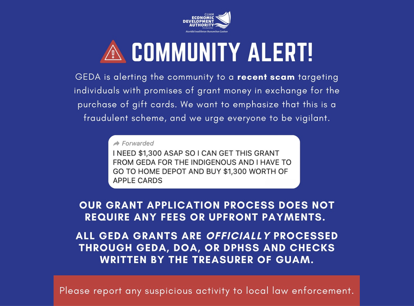 Scammers impersonate GEDA employees; FBI warns against holiday scams