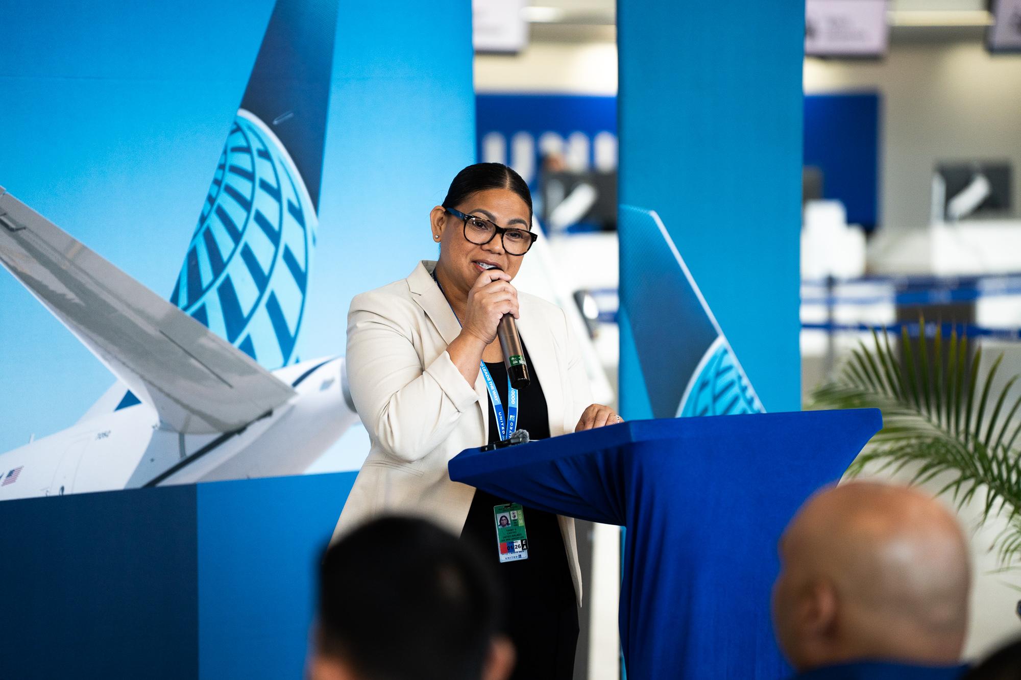 Tammy Castro, general manager, United Airlines. Photo by Skyler Obispo 